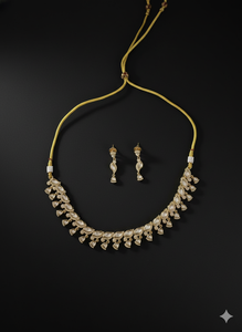 Collar de Gargantilla de Oro Antiguo Estilo Dubái de Lujo, Delicado con Cristales Transparentes, Borlas Florales, Guirnalda, Conjunto de Joyería Nupcial Vintage India - Product Image 5