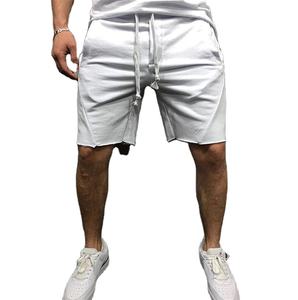 Pantalones cortos holgados de algodón sólido para hombre, pantalones cortos deportivos con bolsillo, informales, para correr, gimnasio, 2025 - Product Image 1