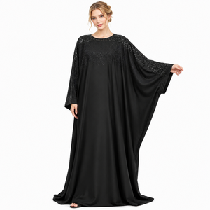 Elegante Kaftan Abaya, Abaya Princesa Fluida, Abaya Farasha Moderna, Abaya con Toque de Diamantes, Jalabiya Abaya de Lujo - Product Image 3