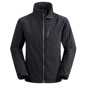 Chaqueta Soft Shell para Hombre MANTIC ENTERPRISES, Impermeable, con Capucha, Cortavientos, Cierre de Cremallera, Cuello Alto, Corte Regular, Color Sólido - Product Image 3