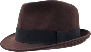 Chapeau Fedora en laine marron avec bande de ruban noir, unisexe, adulte, style formel, printemps, automne, style décontracté, 56-58 cm - Product Image 4