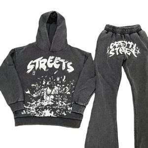 Survêtements de haute qualité 100% coton logo personnalisé et conception vêtements de sport entraînement Fitness pour hommes - Product Image 1