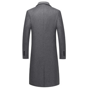 Manteau long sur mesure respirant de haute qualité pour hommes, double boutonnage, fermeture à boutons en laine, haute performance, best-seller - Product Image 3