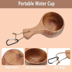 Taza Nórdica Kuksa, Moderna y Duradera, Hecha a Mano, de Madera, para Café, Té, Camping, Senderismo y Aventuras, Precio Económico por M/S SHAAD HANDICRAFTS - Product Image 6