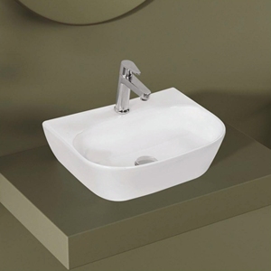 Lavabo de Baño Minimalista para Montar en la Pared, Rectangular, Superficie Lisa, Blanco, con 5 Años de Garantía, Logotipo Impreso con Láser - Product Image 3