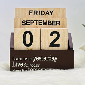 Calendario de Madera, Inspiración Diaria, Calendario de Escritorio de Madera Natural Hecho a Mano, Frases de Vida, Regalo Motivacional, Decoración para el Hogar y la Oficina - Product Image 2