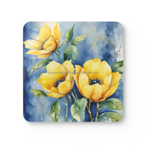 Posavasos de nogal de estilo clásico hechos a mano con hermoso diseño de flores, mesa personalizada, decoraciones para tazas de té, hermosas alfombrillas - Product Image 2