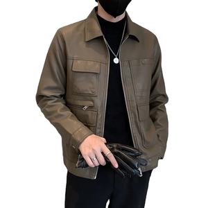 Veste de moto en similicuir à la mode pour hommes nouveau 2025 Style printemps automne vêtements Version coréenne - Product Image 6