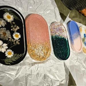 Plateau en résine Galaxie Cosmique avec impression Nébuleuse pour décoration de chambre sur le thème de l'espace, plateau de service en gros, étui d'art fait main - Product Image 1