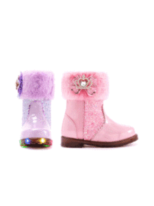 Bottes LED coréennes OZKIZ pour filles de 2 à 6 ans, mode hiver, tige scintillante, vente en gros - Product Image 1