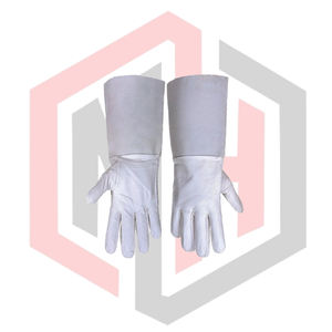 Guantes de Soldadura TIG de Cuero Vacuno Resistentes y Duraderos, Resistentes a Desgarros, Anticorte, Antiestáticos, 11 oz, 26 cm, Mango Corto - Product Image 5