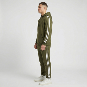 Men Fleece Tracksuit / Men Drop Shoulder Pullover Hoodie Tracksuit / Oversize 100% Fleece Jogger Tracksuit Men's - Product Image 3