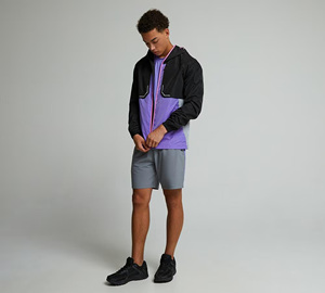 Chaqueta Cortavientos con Capucha para Hombre, Diseño Color Block, Cierre de Cremallera, Estilo Deportivo, Ropa de Primavera para Exteriores, Material Poliéster - Product Image 6
