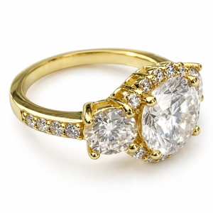 Anillo de Compromiso de Lujo de Plata de Ley 925 Chapado en Oro de 18k/Chapado en Rodio con Moissanita Creada en Laboratorio, Anillo de Boda Ovalado Unisex - Product Image 3