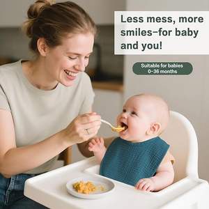 Bavoir pour bébé en 95% bambou et 5% élasthanne, extensible et facile à laver - Product Image 3