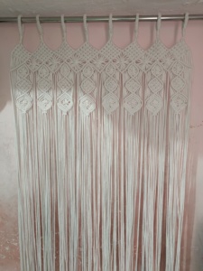Tapiz de Macramé Bohemio para Colgar en la Pared, Cuerda de Algodón, Patrón Vertical, Decoración de Interiores, Forma Personalizada, Ramadán, Cumpleaños, Boda - Product Image 1