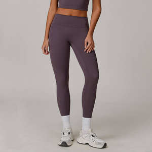 Leggings de Yoga Personalizados para Mujer, de Nailon, Cintura Alta en V, Suaves como la Mantequilla, Transpirables, Elásticos, con Efecto Push-Up, de Secado Rápido - Product Image 1