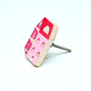 Handmade Modern Pine Wood Cabinet Dollhouse Pink and Red Drawer <b>Knobs</b> <b>Dresser</b> Door Handles Cupboard Pulls Kitchen Handle - Product Image 2