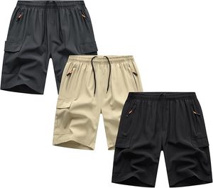 Pantalones Cortos Cargo Casuales Transpirables de Pana para Hombre 2026, de Cintura Media, Bermuda, de Secado Rápido, Impermeables, con Cierre de Cordón, para Entrenamientos, Color Liso - Product Image 3