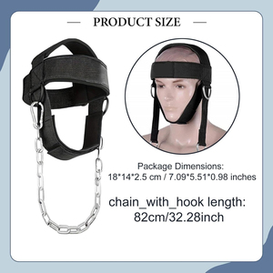 Arnés de Cuello Ajustable Unisex con Correa de Barbilla Antideslizante 100% Lana para Levantamiento de Pesas, Entrenamiento de Fuerza y Ejercicios en Casa - Product Image 6