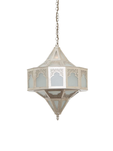 Lanterne suspendue géométrique en laiton, éclairage décoratif, raffinement artistique moderne - Product Image 4