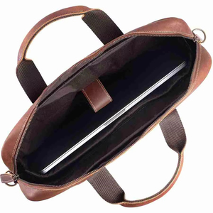 Leather Laptop <b>Bag</b> With Lightweight Design And Spacious Compartments Perfect <b>For</b> Professionals Office <b>Work</b> And Daily Travel - Product Image 3