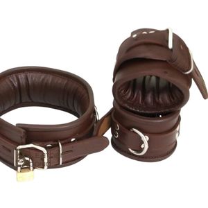 Collier en cuir de vache véritable avec rembourrage doux et anneau de contrôle - Product Image 3