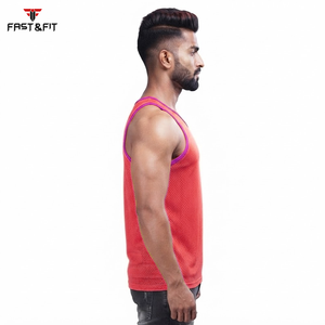 Factory Price Breathable Men Sports Mesh Sleeveless Mesh <b>Singlets</b> for Men Transparent Vest for Sale Transparent Vest - Product Image 3