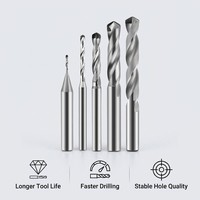 Foret de précision industriel en diamant polycristallin, corps en carbure de tungstène, outil de perçage haute vitesse, métrique, longueur courte