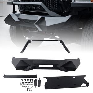 Placa de soporte para cabrestante del parachoques delantero estilo X, resistente, negra texturizada, compatible con Wrangler JK (2007-2018) y JL (2018+), placas protectoras para - Product Image 1