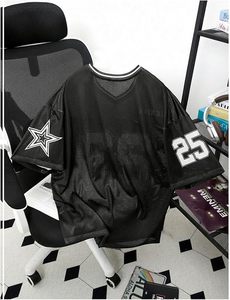 เสื้อฟุตบอลตาข่ายสีดำ Genius 25 แบบสั่งทำพิเศษ พร้อมตราสัญลักษณ์รูปดาว ผ้าโพลีเอสเตอร์ 100% - Product Image 2