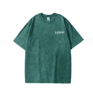 T-shirt Sport Homme Manches Courtes Style Vintage Oversize 280 g/m² Effet Vieilli Décoration Urbaine Uni 2026 Été - Product Image 5