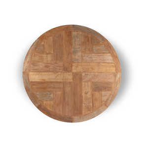 Mesa de Comedor Redonda Moderna de Madera de Teca Sólida con Acabado de Grano Natural, Muebles Ecológicos de Lujo para el Hogar, para Uso en Restaurantes y Hoteles - Product Image 4