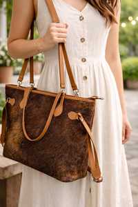 Bolso de Mano de Cuero Genuino Duradero, Elegante y de Alta Calidad para Mujer, Impermeable, Portátil, para Uso Diario de Verano - Product Image 5