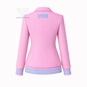 Custom Jack and Jill of America JJOA Sorority Clothing Embroidered Sleek Varsity <b>Blazer</b> Coat Greek Paraphernalia - Product Image 2