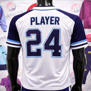 Camiseta de Béisbol para Equipos y Ligas, Sólida, de Secado Rápido, Transpirable, 100% Poliéster, Personalizada con Nombre y Número del Jugador Sublimado y Bordado - Product Image 4