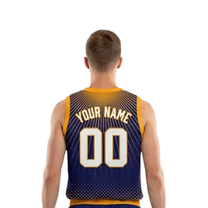 Conjunto de Uniforme de Baloncesto Personalizado para Hombre, Camiseta sin Mangas con Nombre y Número, Ribete en Contraste, Pantalones Cortos a Juego, Secado Rápido, 100% Poliéster - Product Image 4