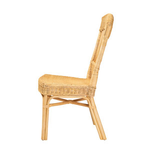 Chaise de salle à manger en rotin naturel, chaise à dossier haut en osier tressé à la main, écologique, vente en gros, fournisseur de meubles pour salon et hôtel, B2B OEM - Product Image 3