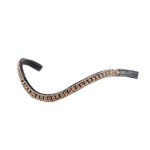 Bandeau de tête pour cheval en cuir de haute qualité, personnalisable en couleur et taille, avec une touche décorative en cristal brillant pour usage équestre - Product Image 1