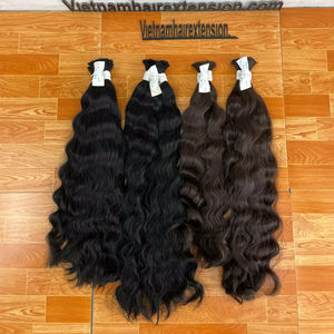 Extensiones de Cabello Virgen Remy Pre-Adheridas de Vietnam, Paquetes a Granel de 50g, Colores Más Oscuros, Doble Trama - Product Image 1