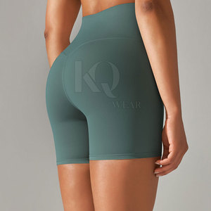 Shorts cyclistes taille haute tendance pour femme – Tissu respirant extensible, séchage rapide, écologique – Idéal pour le fitness, la gym, la course et le yoga - Product Image 3
