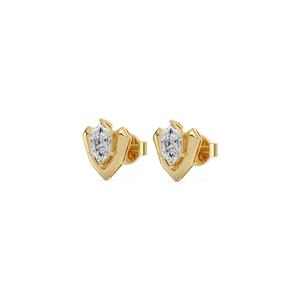 Boucles d'oreilles en or rose 9K avec diamants cultivés en laboratoire, 1,00 CTW, coupe marquise hollandaise, bijoux fins élégants pour femmes, pour mariage - Product Image 5