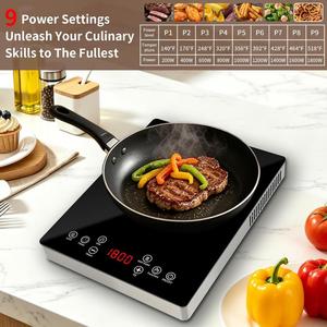 With child lock Induction Cooktop Single Burner 1800W Touch Control Stainless Steel Housing Toughened Panel Countertop <b>Stove</b> - Product Image 6