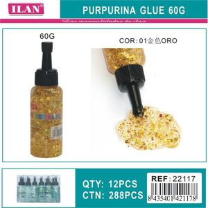 Colla per Glitter Ilana 60G Oro con Paillettes per Artigianato - Product Image 3