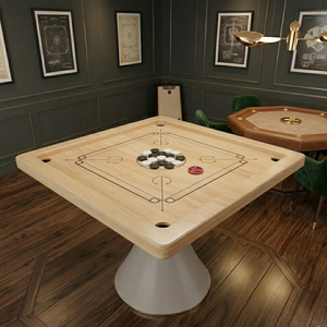 Martini Durable Luxury Modern Carrom <b>Table</b> with Pedestal Base Premium Indoor <b>Game</b> <b>Table</b> <b>for</b> Home Club - Product Image 1