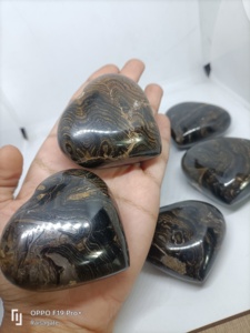 Piedra de Corazón de Estromolita Natural Pulida, Cristal Curativo, Fósil de Corazón para Meditación, Reiki, Energía de Chakras, Venta al por Mayor - Product Image 1