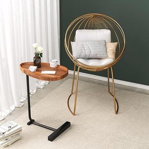 Mesa de Centro Moderna para Sala de Estar, Mesa Decorativa Hecha a Mano con Acentos de Madera y Metal, Mueble Contemporáneo para el Hogar - Product Image 6