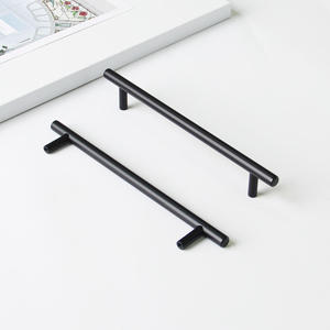 Durable Modern Matte Black T-<b>Bar</b> Cabinet <b>Pull</b> Minimalist Iron Hardware <b>for</b> Kitchen Dining Bathroom Nightstands - Product Image 2
