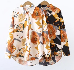 Nouvelle chemise décontractée élégante pour femme à manches longues, unie avec logo imprimé par transfert thermique sur le devant - Product Image 6