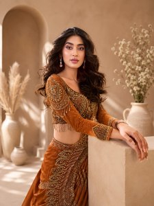 Destaca con este magnífico sari drapeado de moda, especialmente diseñado para mujeres que aman la moda. - Product Image 2